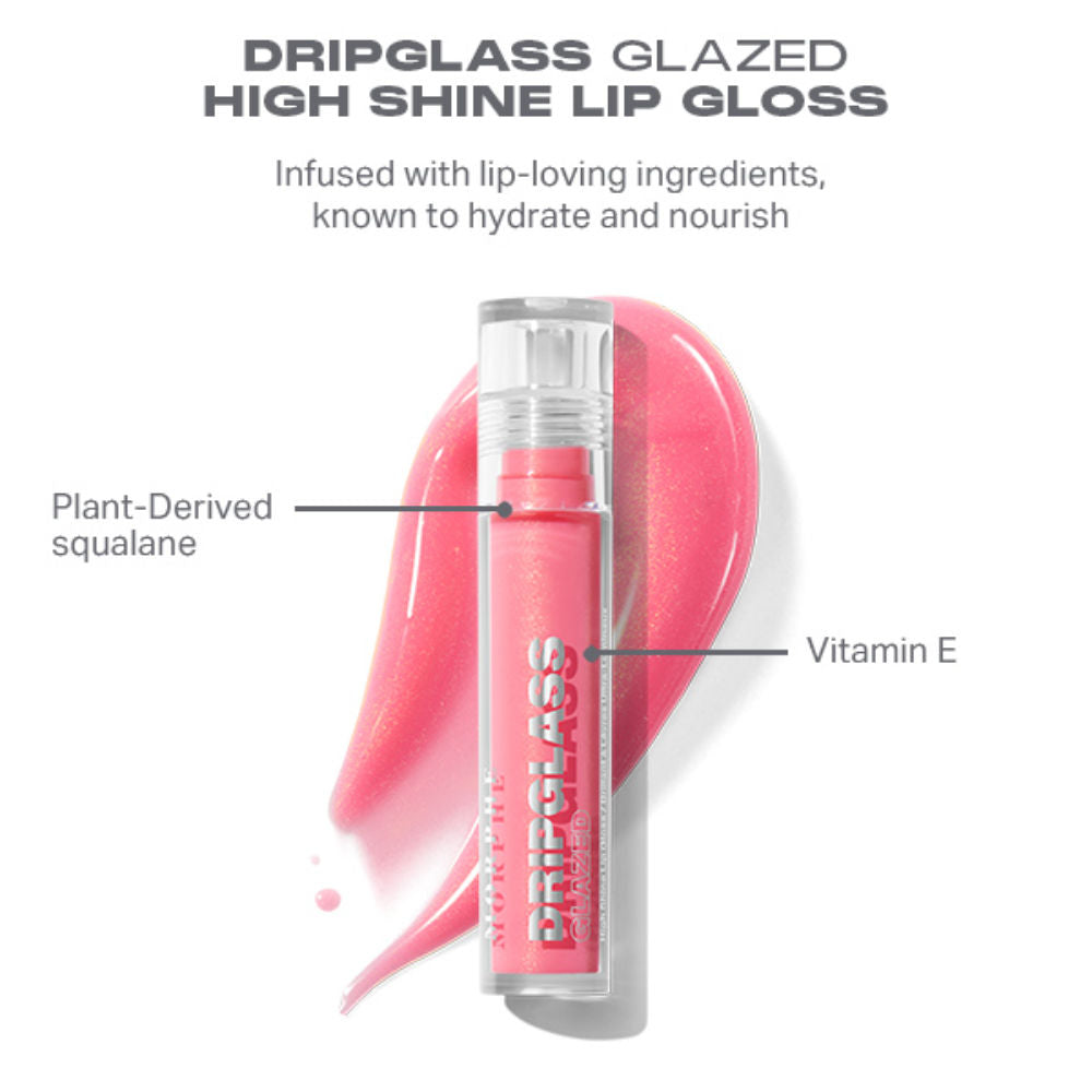 MORPHE Dripglass Glazed High Shine Lip Gloss - Peach Prism, 3.8ml