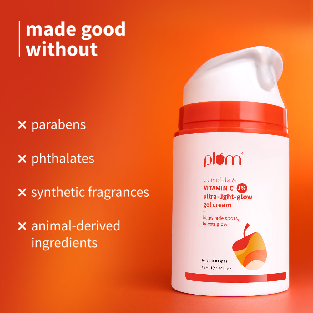 Plum 1% Vitamin C Ultra-Light-Glow Boosting Gel Cream with Alpha Arbutin | Boosts Glow | Fades Dark Spots & Pigmentation | Deeply Hydrates, 50g Buy at Indicrest Image 8