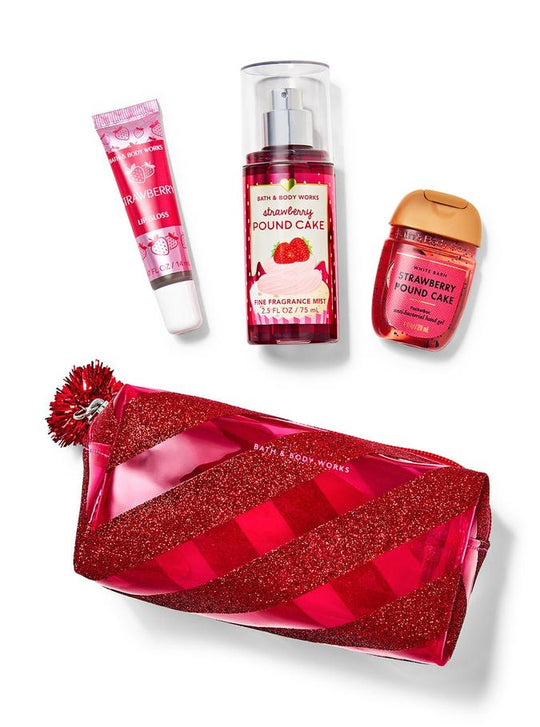 Bath & Body Works Strawberry Pound Cake Mini Gift Set, Set of 3 Buy at Indicrest