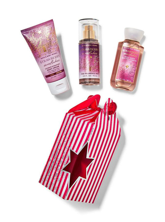Bath & Body Works Strawberry Snowflakes Mini Gift Set, Set of 3 Buy at Indicrest
