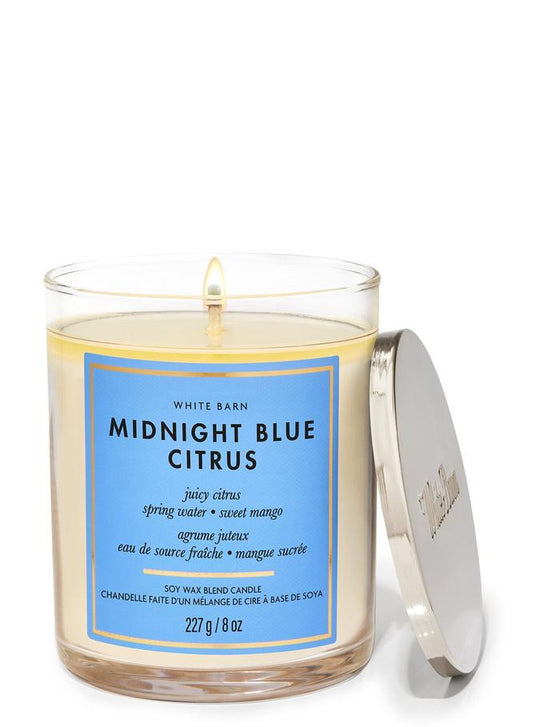 Bath & Body Works Midnight Blue Citrus Single Wick Candle, 227 g / 8 oz Buy at Indicrest