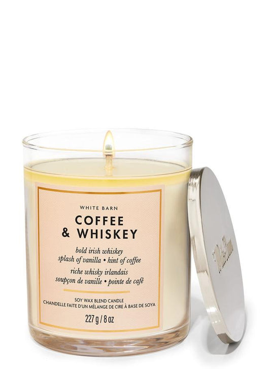 Bath & Body Works Coffee & Whiskey Single Wick Candle, 227 g / 8 oz Buy at Indicrest