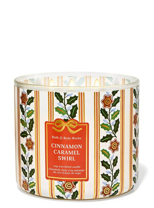 Bath & Body Works Cinnamon Caramel Swirl 3-Wick Candle, 411 g/14.5 oz Buy at Indicrest