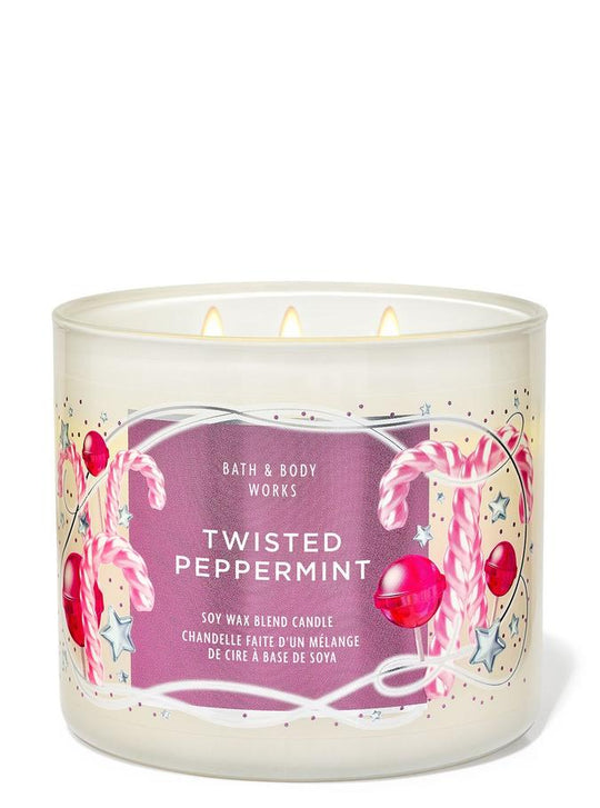 Bath & Body Works Twisted Peppermint 3-Wick Candle, 411 g/14.5 oz Buy at Indicrest