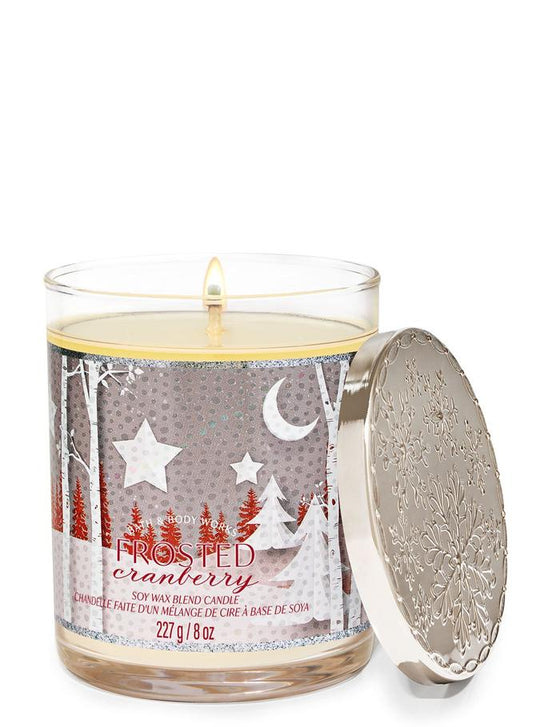 Bath & Body Works Frosted Cranberry Single Wick Candle, 227 g / 8 oz Buy at Indicrest