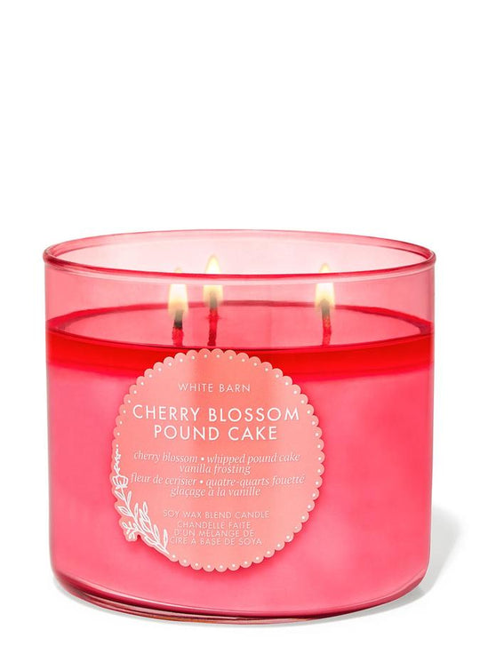 Bath & Body Works Cherry Blossom Pound Cake 3-Wick Candle, 411 g / 14.5 oz Buy at Indicrest