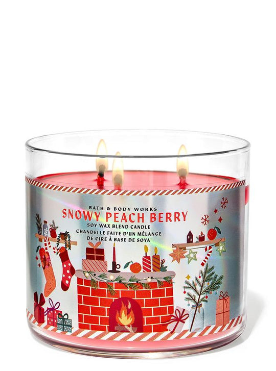 Bath & Body Works Snowy Peach Berry 3-Wick Candle, 411 g/14.5 oz Buy at Indicrest