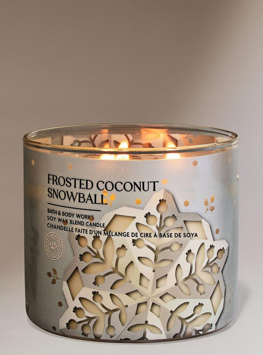 Bath & Body Works Frosted Coconut Snowball 3-Wick Candle, 227 g / 8 oz Buy at Indicrest
