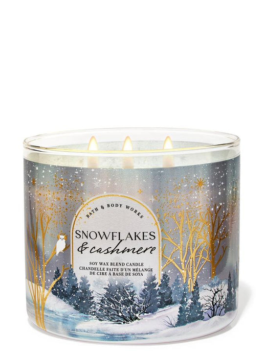 Bath & Body Works Snowflakes & Cashmere 3-Wick Candle, 411 g/14.5 oz Buy at Indicrest