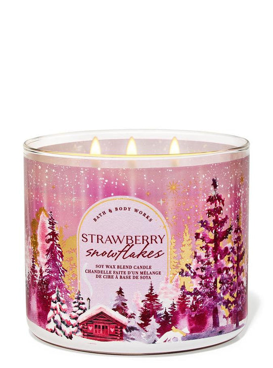 Bath & Body Works Strawberry Snowflakes 3-Wick Candle, 411 g/14.5 oz Buy at Indicrest