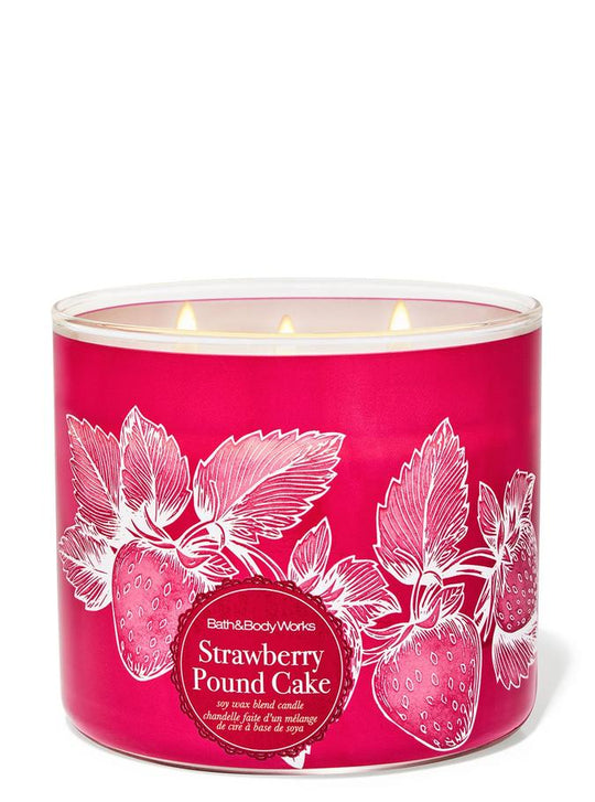 Bath & Body Works Strawberry Pound Cake 3-Wick Candle, 411 g/ 14.5 oz Buy at Indicrest