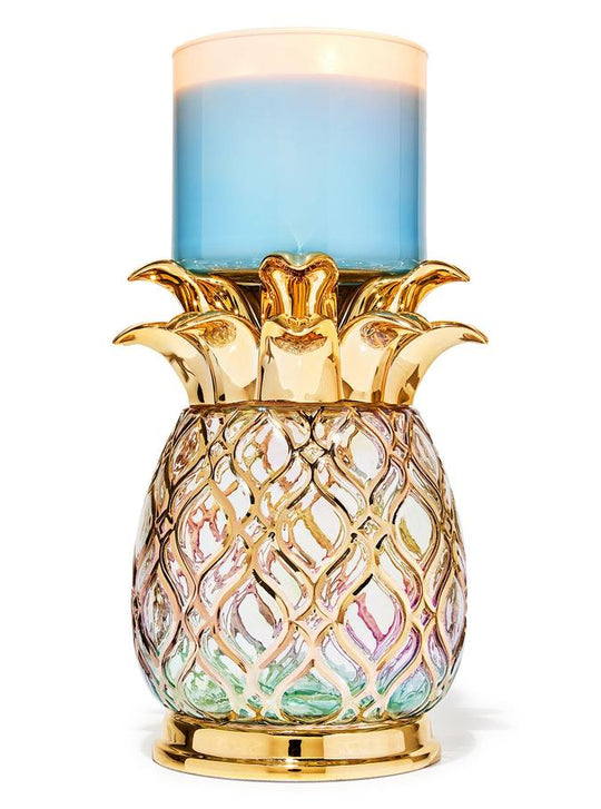 Bath & Body Works Gold Glass Pineapple 3-Wick Candle Holder, 1 pcs Buy at Indicrest