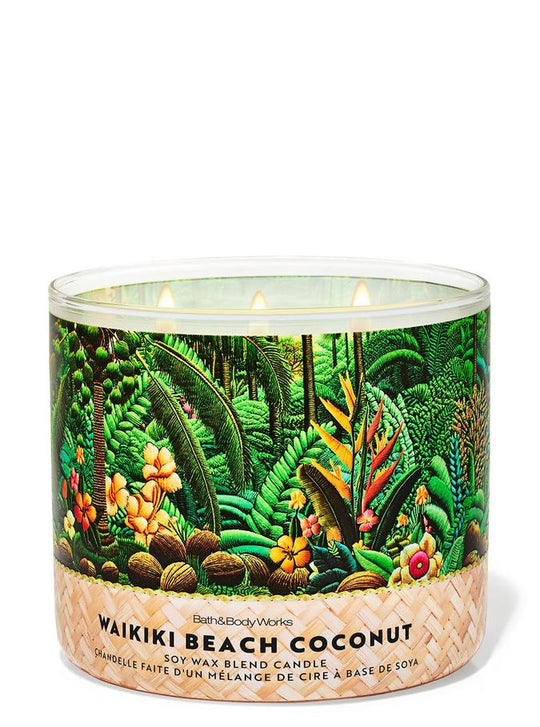 Bath & Body Works Waikiki Beach Coconut 3-Wick Candle, 411 g/ 14.5 oz Buy at Indicrest