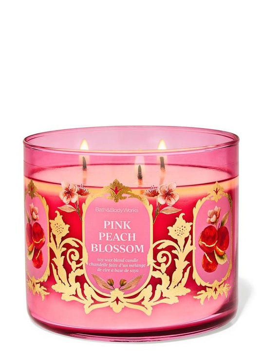 Bath & Body Works Pink Peach Blossom 3-Wick Candle, 227 g / 8 oz Buy at Indicrest