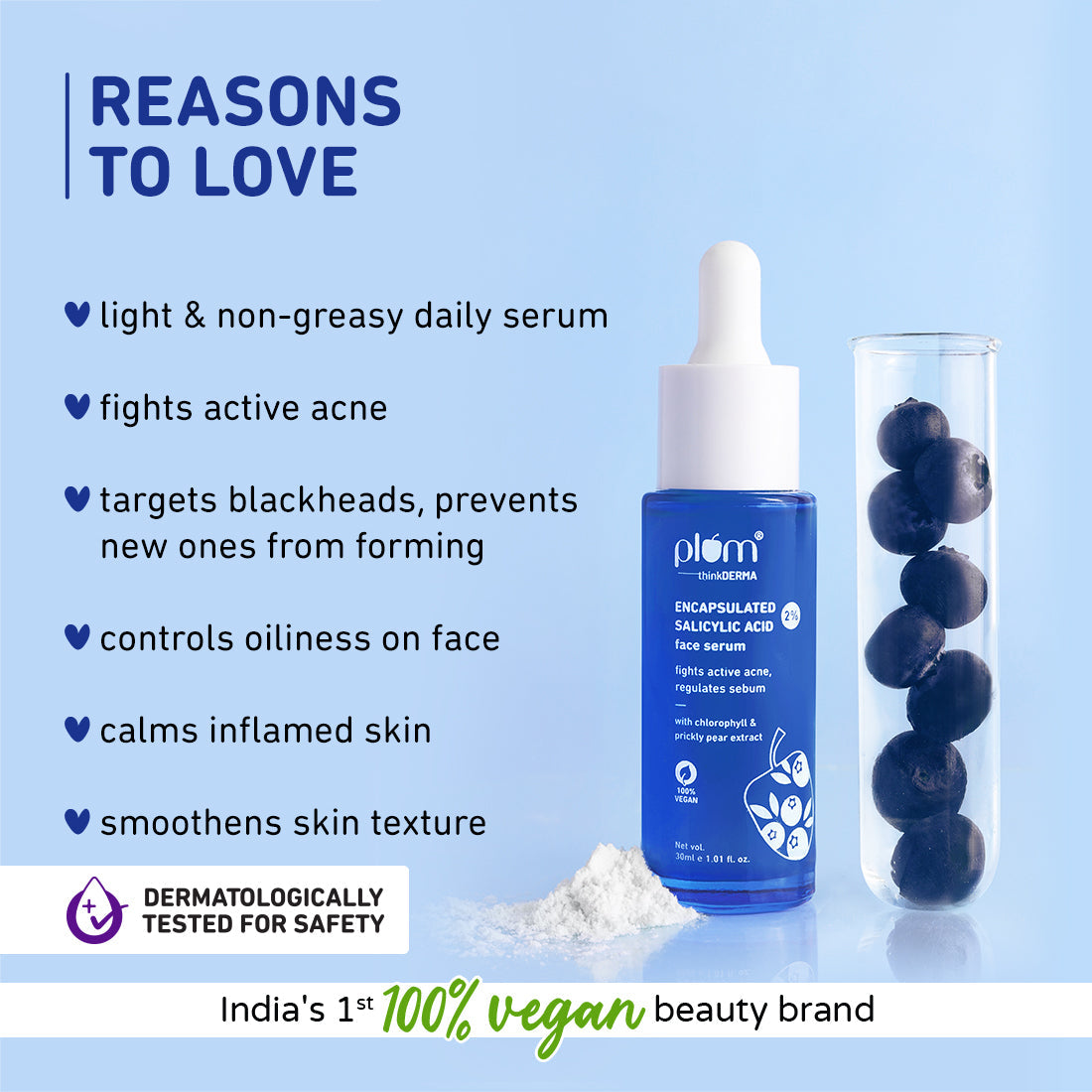Plum 2% Encapsulated Salicylic Acid Anti-Acne Face Serum | Fights Active Acne | Controls Oil | Smoothens Skin, 30ml Buy at Indicrest Image 2