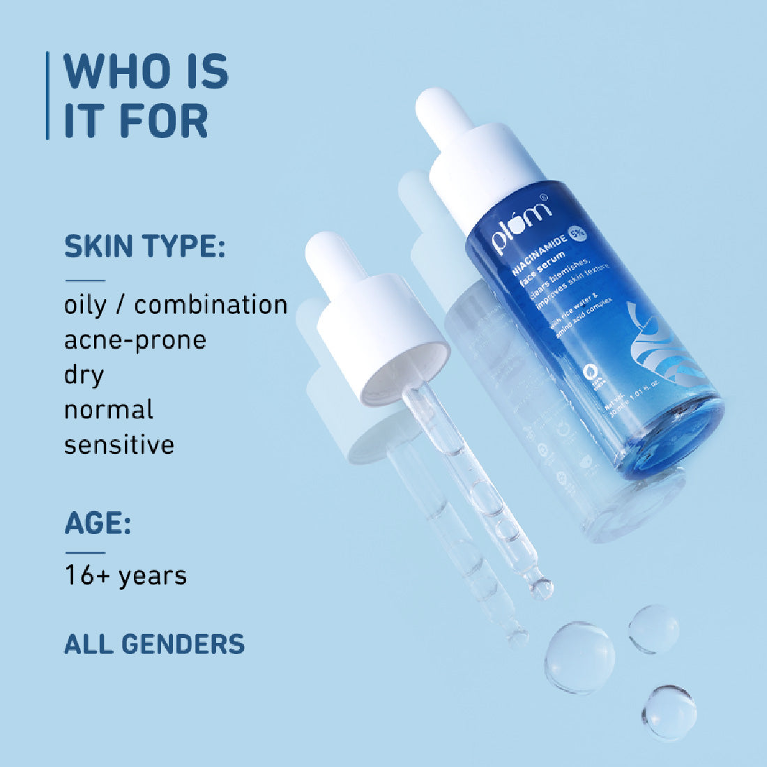 Plum 5% Niacinamide & Rice Water Brightening Face Serum | Brightens Skin | Improves Skin Texture for Women & Men | All Skin Types, 30ml Buy at Indicrest Image 3