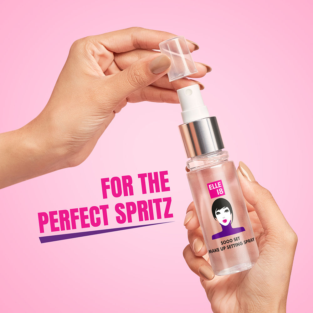 Elle 18 Hydrating Sooo Set Setting Spray With Niacimide For Moisturised Skin, 60ml Buy at Indicrest Image 4