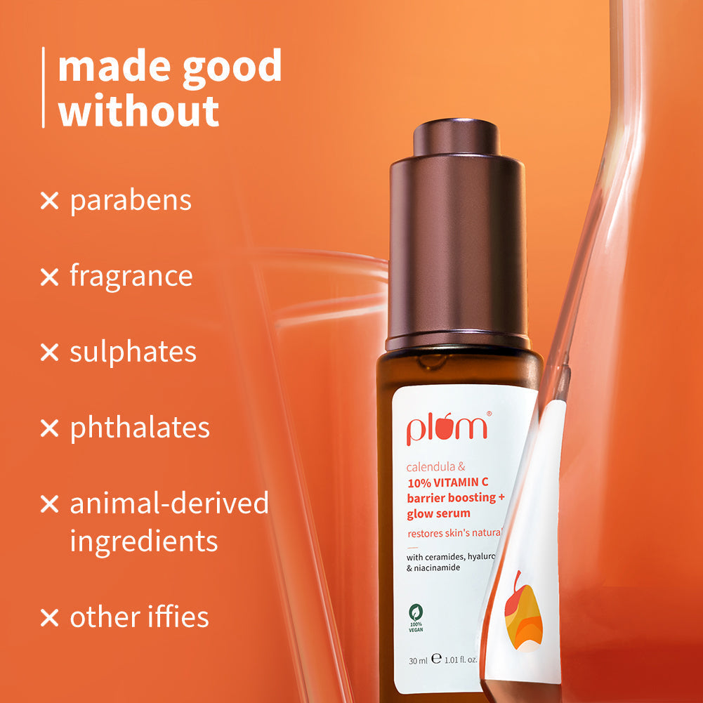 Plum 10% Vitamin C Barrier Boosting + Glow Serum with Calendula | Boosts Glow From 1st Use | Fades Dark Spots In 14 Days | Dermat-Tested, 30ml x 2 Buy at Indicrest Image 10