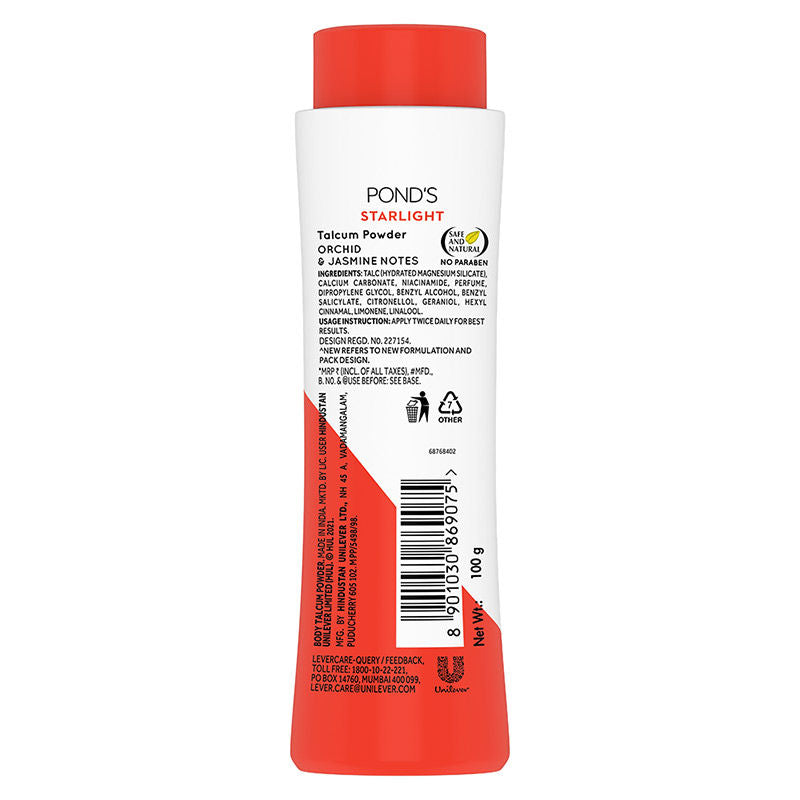 Pond’s Starlight Perfumed Talc Powder Orchid & Jasmin Notes, 100g Buy at Indicrest Image 7