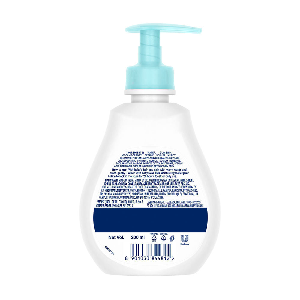 Baby Dove Rich Moisture Hypoallergenic Body Wash, 200ml Buy at Indicrest Image 3
