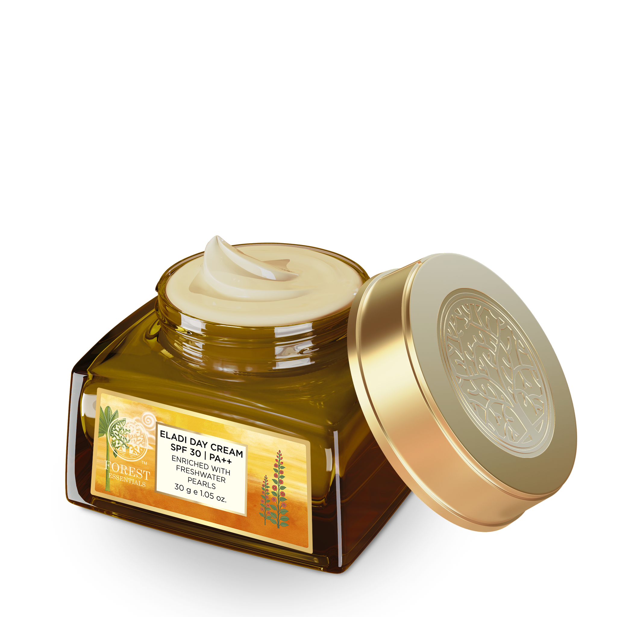 Forest Essentials Eladi Day Cream With SPF 30 PA++ Ayurvedic For Acne Prone Skin With Niacinamide, 30g
