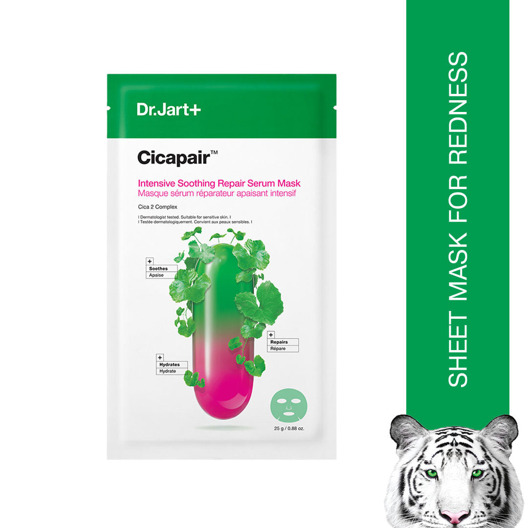 Dr.Jart+ Cicapair Intensive Soothing Repair Serum Mask With Centella Asiatica – Korean Sheet Mask, 25 g, Buy from Indicrest