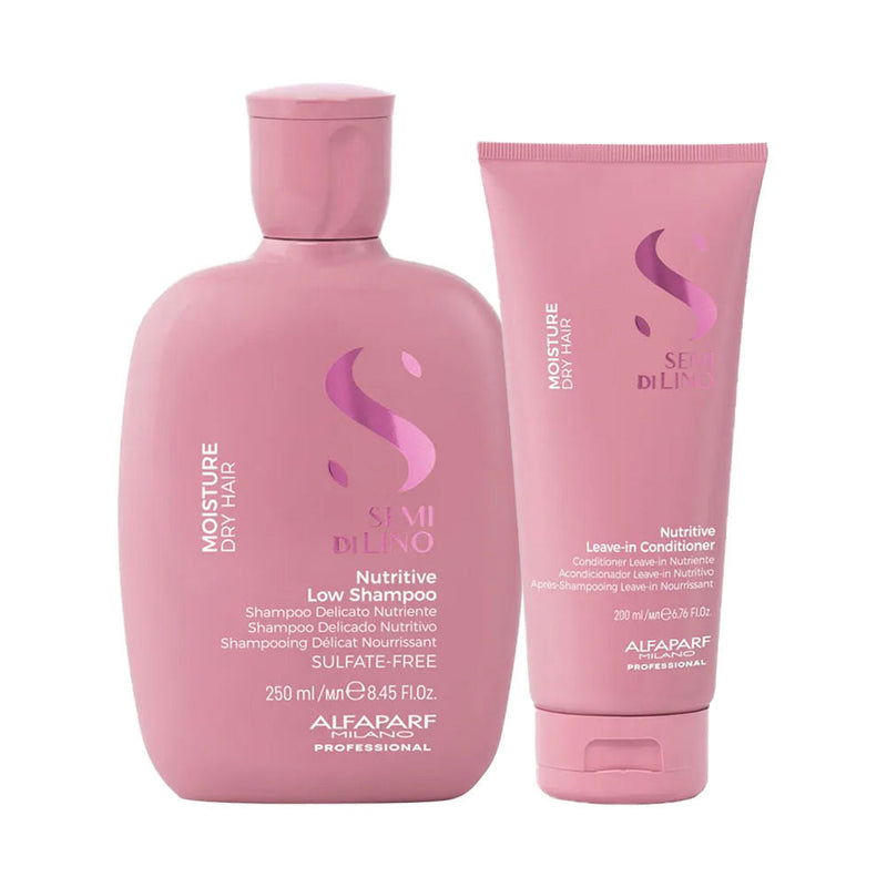 ALFAPARF MILANO Nutritive Shampoo & Leave In Conditioner Duo for Dry & Frizzy Hair, Flaxseed Extract, 2 pcs, Buy from Indicrest