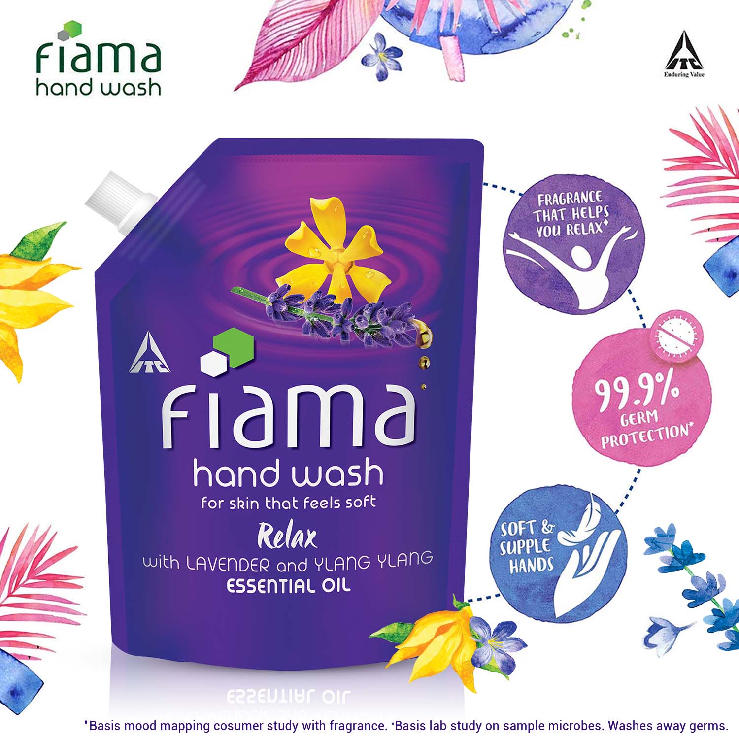 Fiama Relax Hand Wash- Lavender and Ylang Ylang, 350ml Buy at Indicrest Image 3