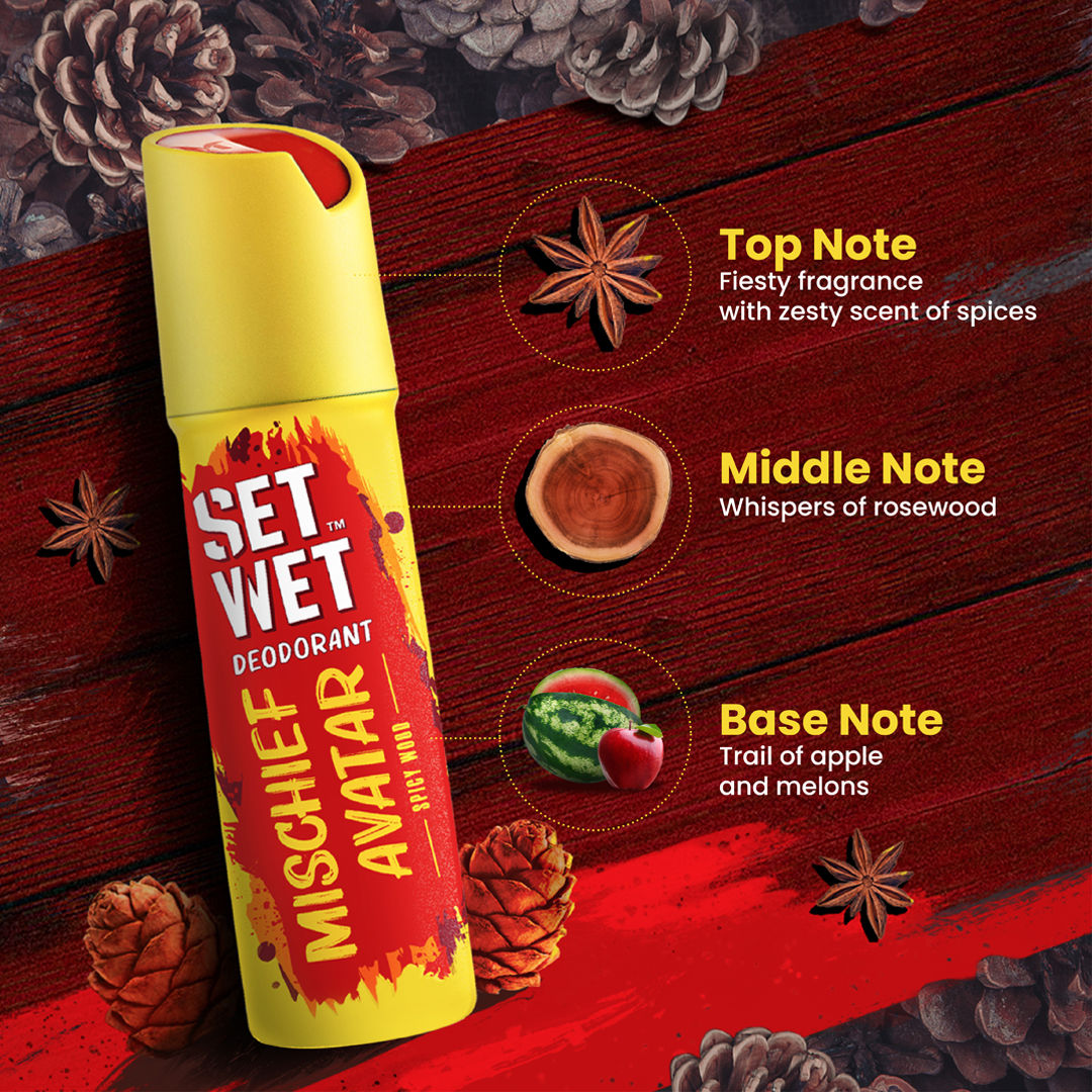 Set Wet Mischief Avatar Deodorant Spray Perfume, 150ml Buy at Indicrest Image 2