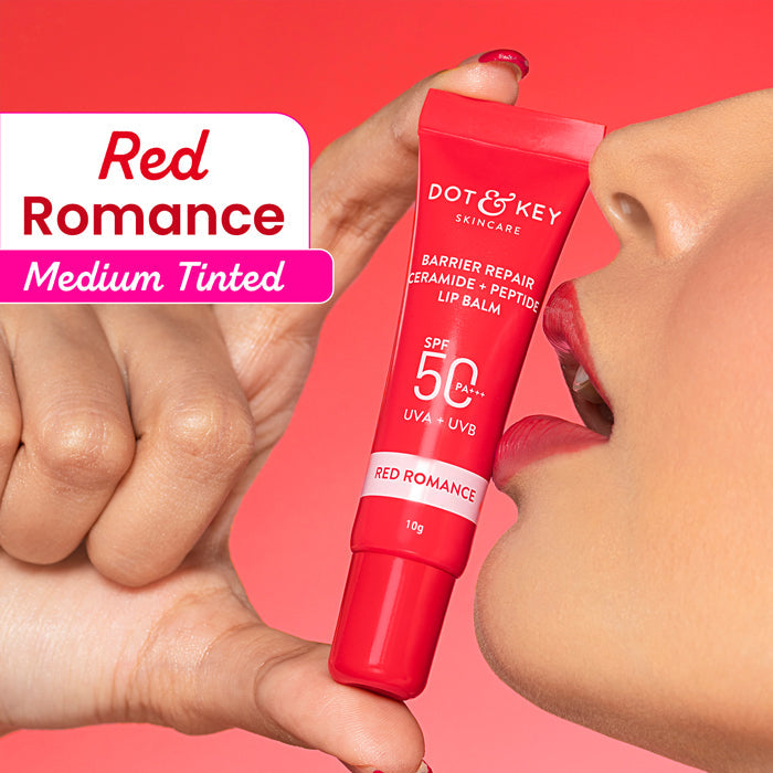 Dot & Key Ceramide + Peptide Lip Balm SPF 50 PA+++, Red Romance Buy at Indicrest Image 5