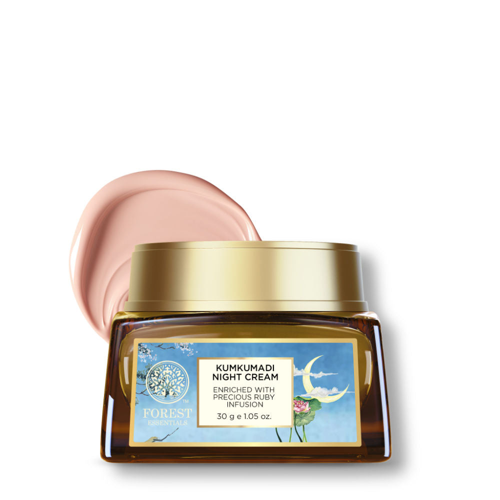 Forest Essentials Kumkumadi Night Cream - Night Face Cream with Vitamin C, Kumkumadi Tailam, 30g, Buy from Indicrest