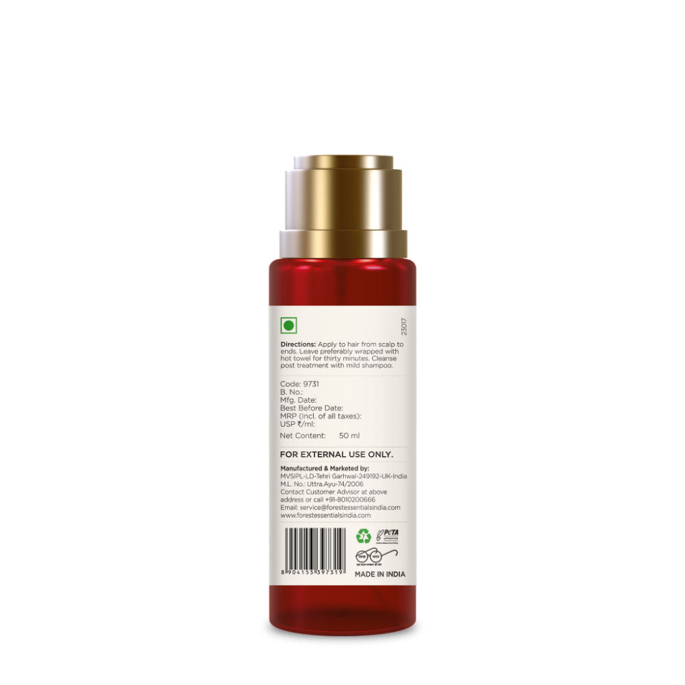 Forest Essentials Ayurvedic Herb Enriched Head Massage Oil Bhringraj - Anti Dandruff Hair Oil, 50ml