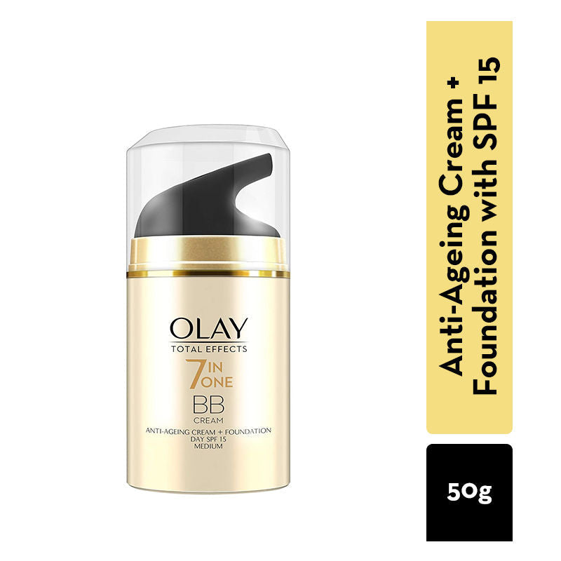 Olay Total Effects BB Cream With SPF15, Fights 7 Signs of Ageing With Niacimide, 50g Buy at Indicrest