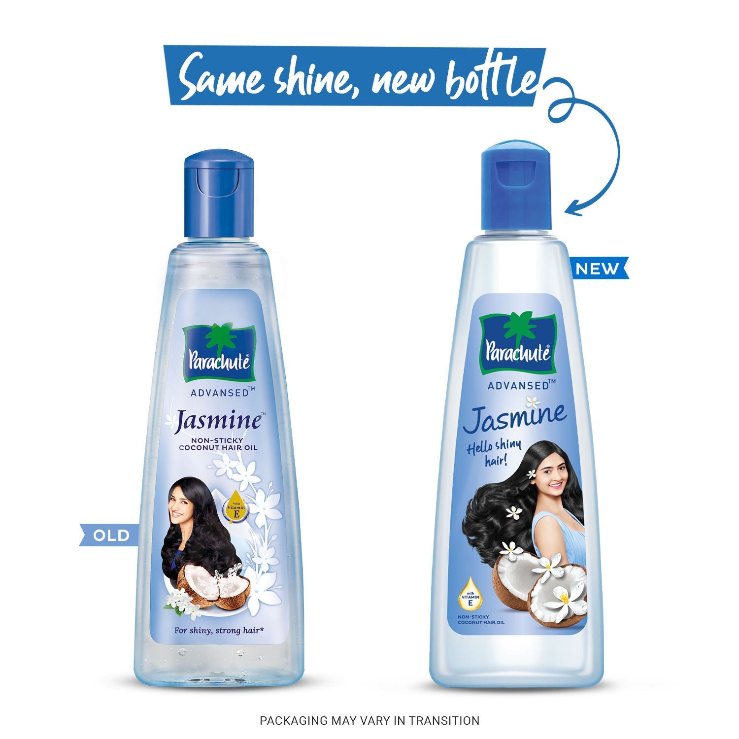 Parachute Advansed Jasmine Coconut Hair Oil, Vitamin E for Healthy Shiny Hair, Non-sticky, 300ml Buy at Indicrest Image 2
