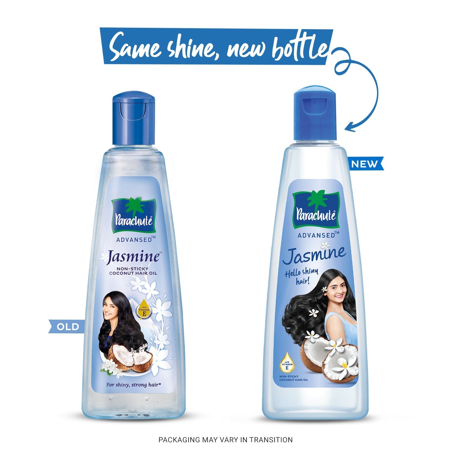 Parachute Advansed Jasmine Coconut Hair Oil, Vitamin E for Healthy Shiny Hair, Non-sticky, 300ml Buy at Indicrest Image 2