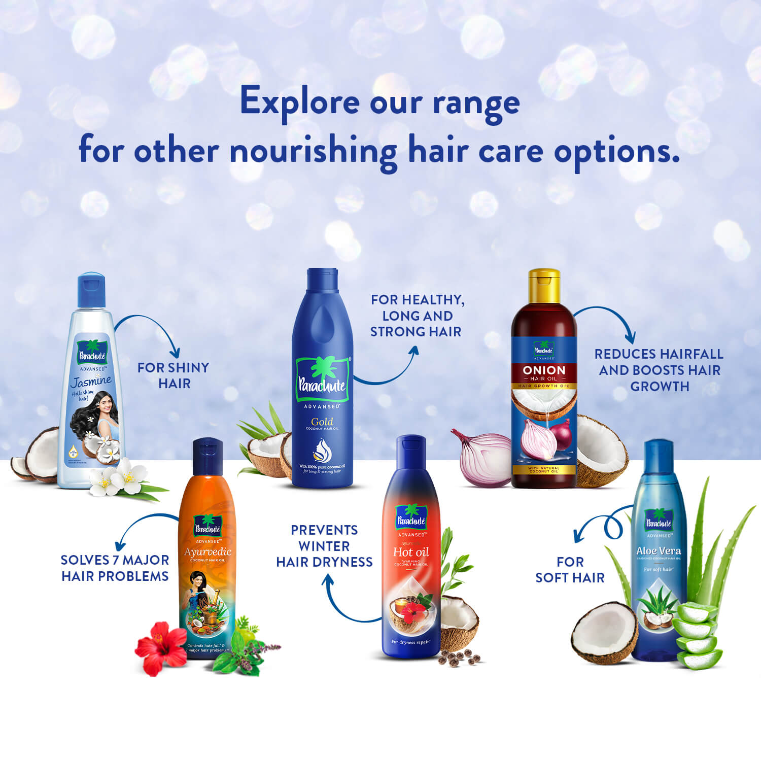 Parachute Advansed Jasmine Coconut Hair Oil, Vitamin E for Healthy Shiny Hair, Non-sticky, 300ml Buy at Indicrest Image 8