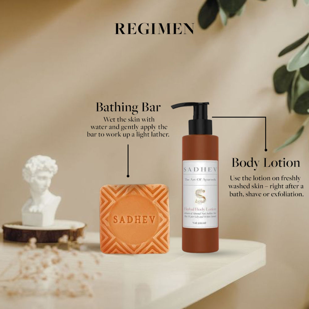 Sadhev Anti Wrinkle Bathing Bar - Orange & Cinmon, 125g