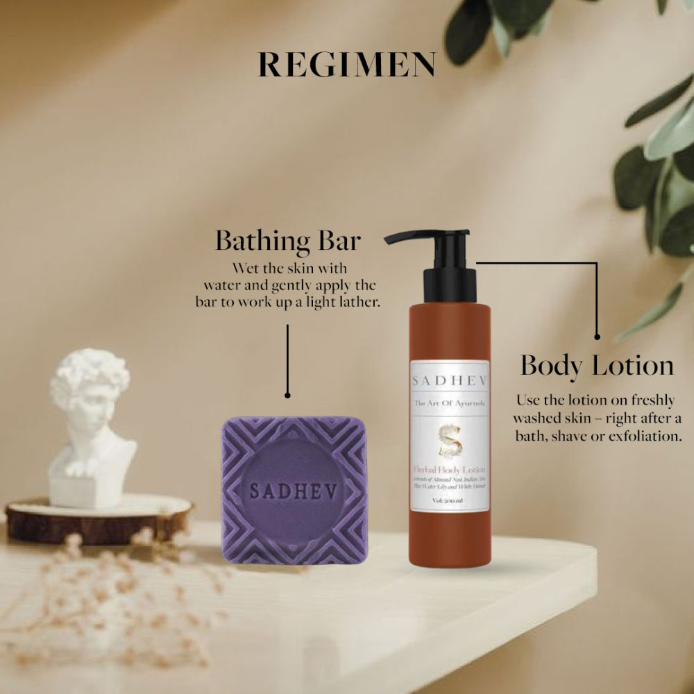 Sadhev Depigmentation & Detanning Bathing Bar - Sandal & Saffron, 125g