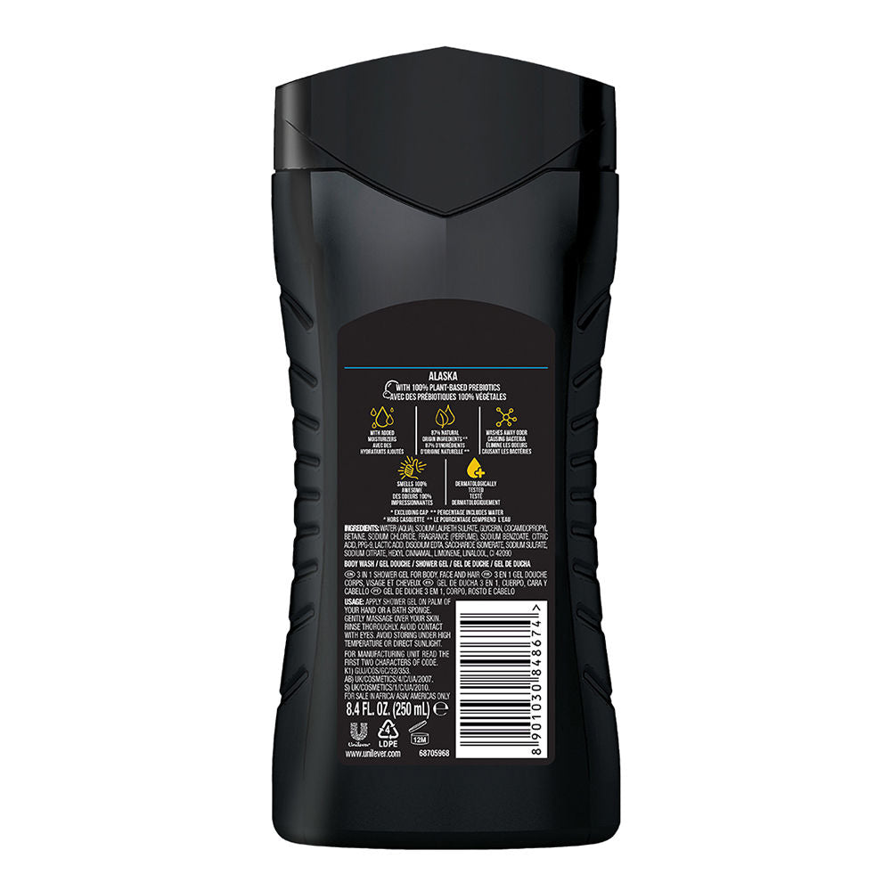 Axe Alaska 3 In 1 Body, Face & Hair Wash For Men, 250ml Buy at Indicrest Image 3