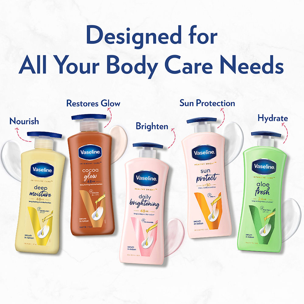 Vaseline Cocoa Glow Serum In Lotion 100% Pure Cocoa & Shea Butter for Glowing & Soft Skin, 200ml Buy at Indicrest Image 7