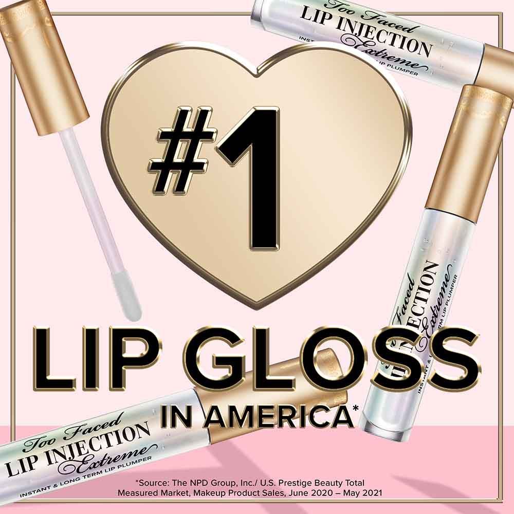 Too Faced Lip Injection Extreme Lip Plumper, Lip Gloss- Original - Travel Size, 2.8g
