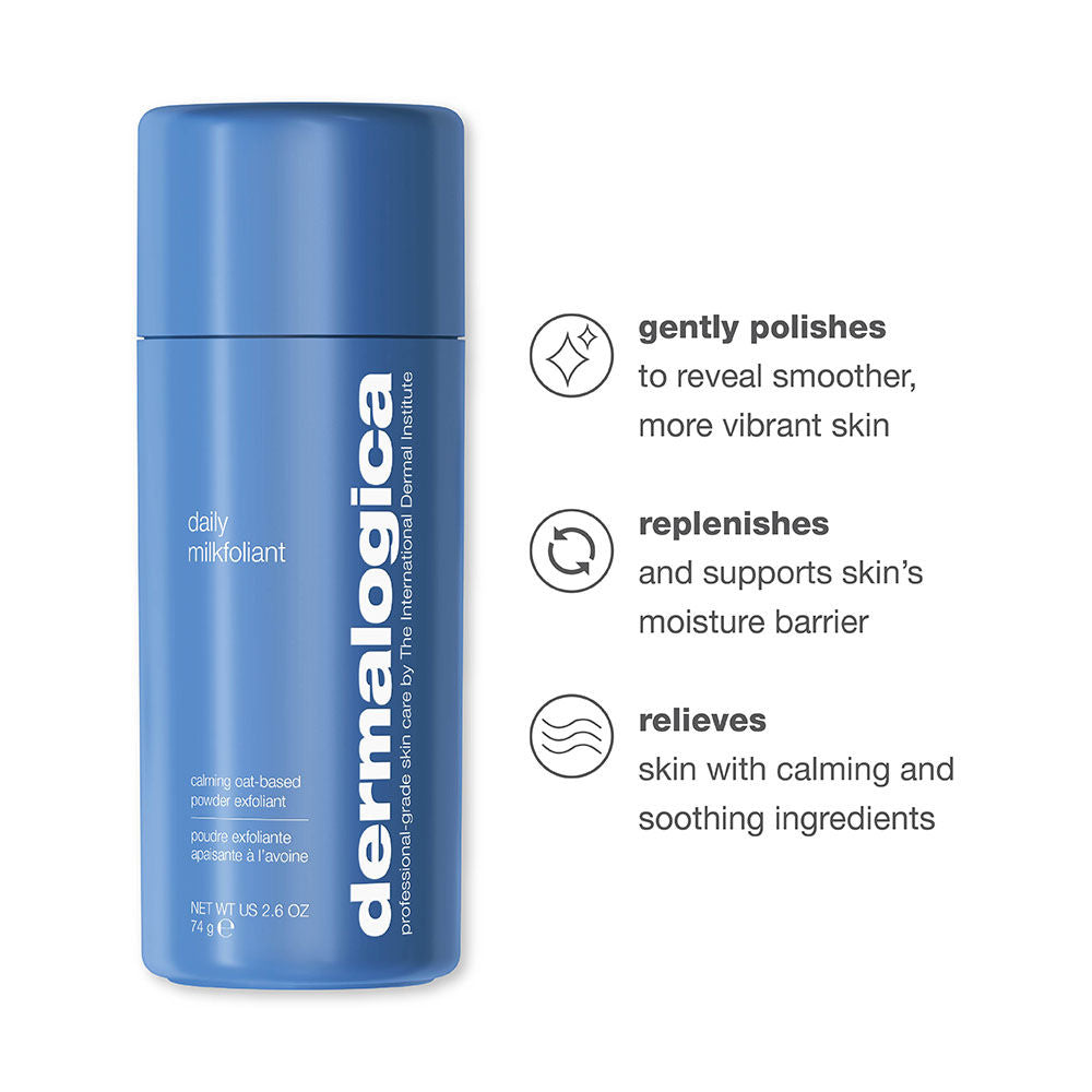 Dermalogica Daily Milkfoliant Gentle Oat-Based Powder Exfoliant Vegan, 74 g