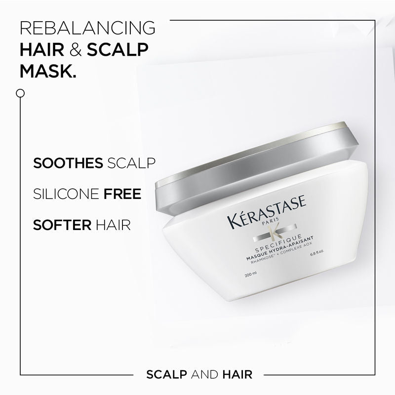 Kerastase Specifique Hydra-Apaisant Hair Mask For Sensitive Scalp & Hair, Rebalances & Soothes, 200ml