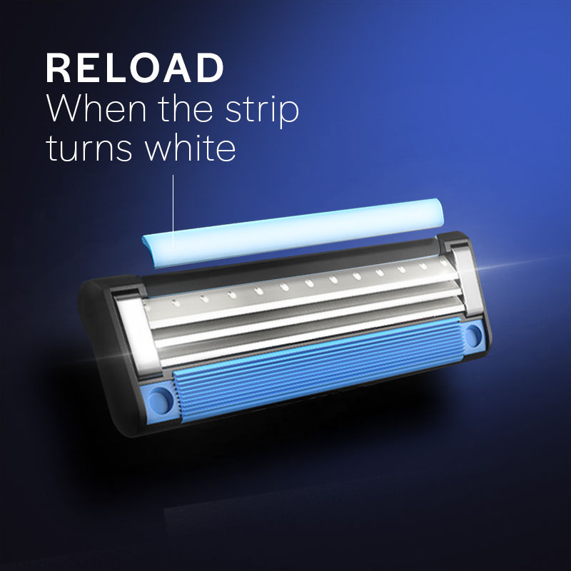Gillette Mach 3 Shaving Blades for men (Pack Of 6 Cartridges) Buy at Indicrest Image 2