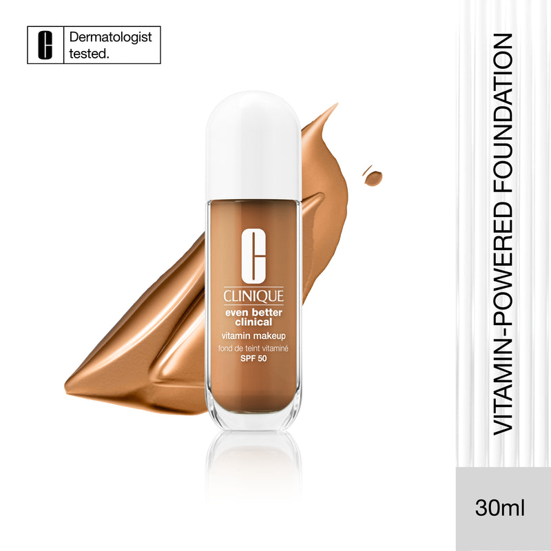 Clinique Even Better Clinical Vitamin Makeup Foundation with SPF 50 - Medium Deep Warm 2, 30ml, Buy from Indicrest