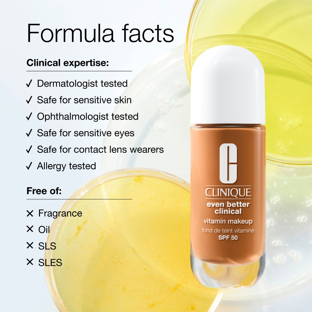 Clinique Even Better Clinical Vitamin Makeup Foundation with SPF 50 - Medium Deep Warm 2, 30ml
