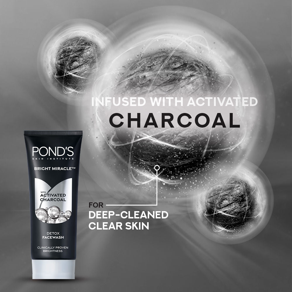 Pond’s Pure Detox Anti-Pollution Purity Face Wash With Activated Charcoal, 150g Buy at Indicrest Image 3