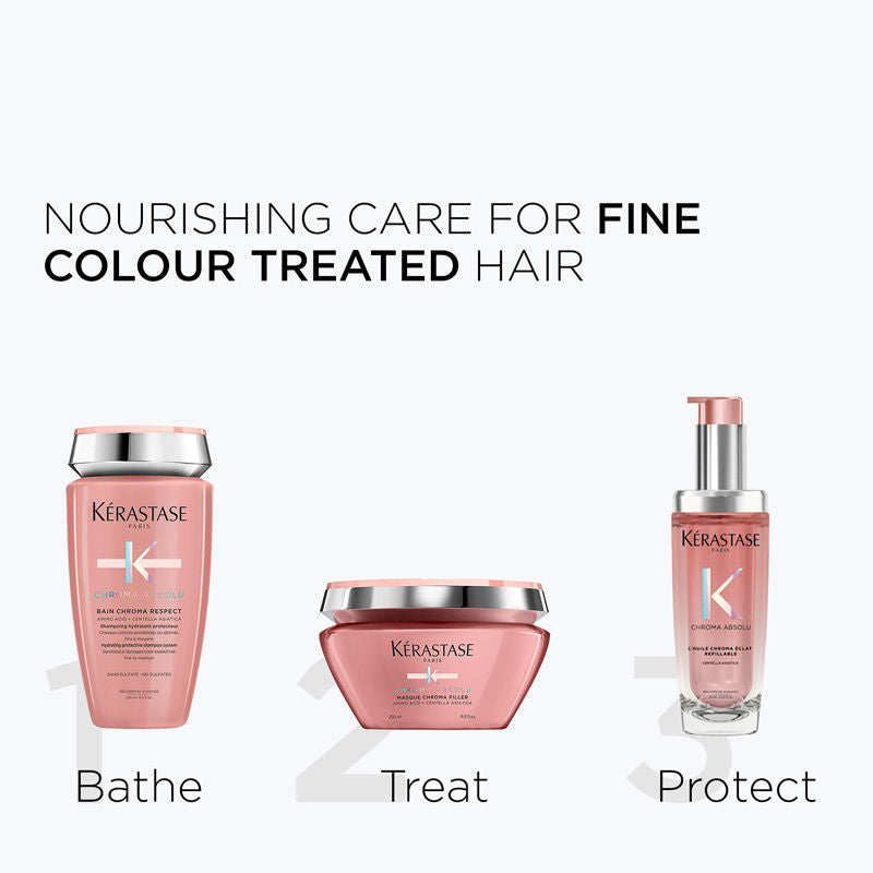 Kerastase Chroma Absolu Bain Respect Shampoo For Colour Treated Fine Hair, Sulphate-Free, 250ml