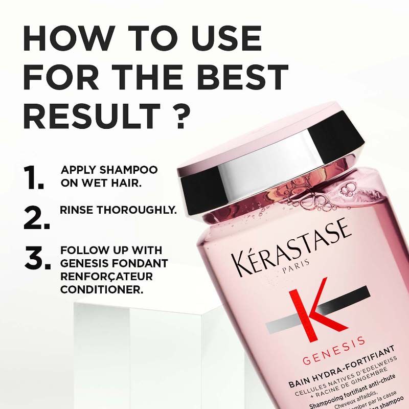 Kerastase Genesis Hydra-Fortifiant Anti-Hair Fall Shampoo For Normal To Oily Hair, 250ml