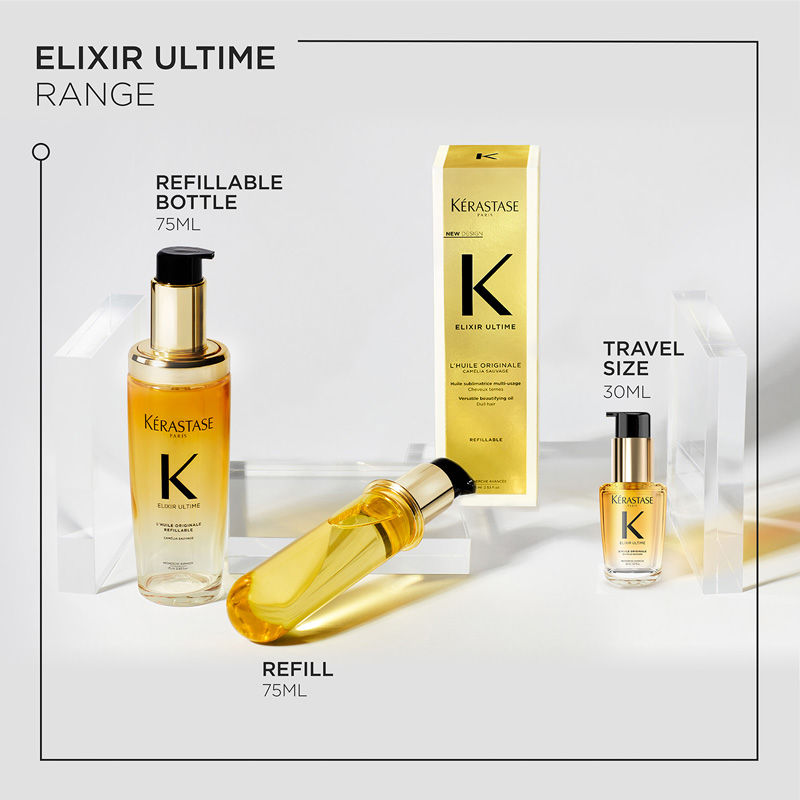 Kérastase Elixir Ultime Hair Oi-In-Serum For All Hair Types, 2x Shinier Hair, 30ml